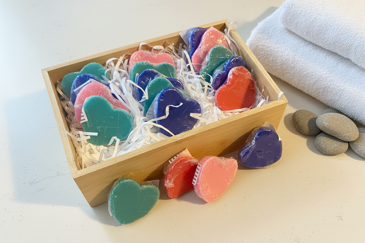 Heart-Shaped All-Natural Beeswax & Soy Wax Melts