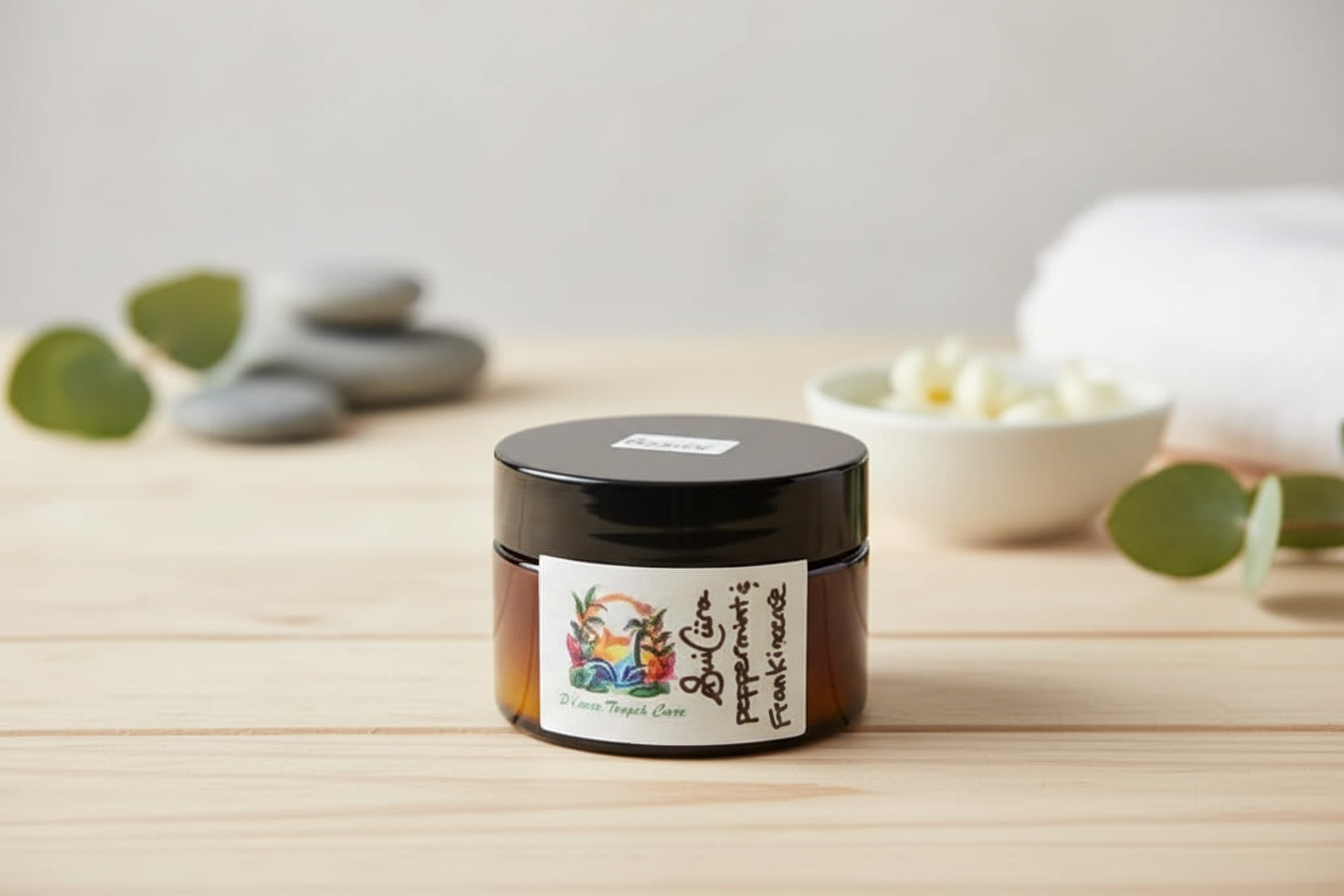 Peppermint Body Salve with final background