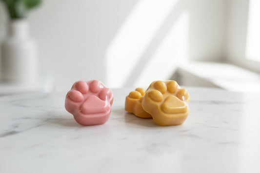 Handcrafted Shea Butter & Goat Milk Paw Print Shaped Soaps 2pk