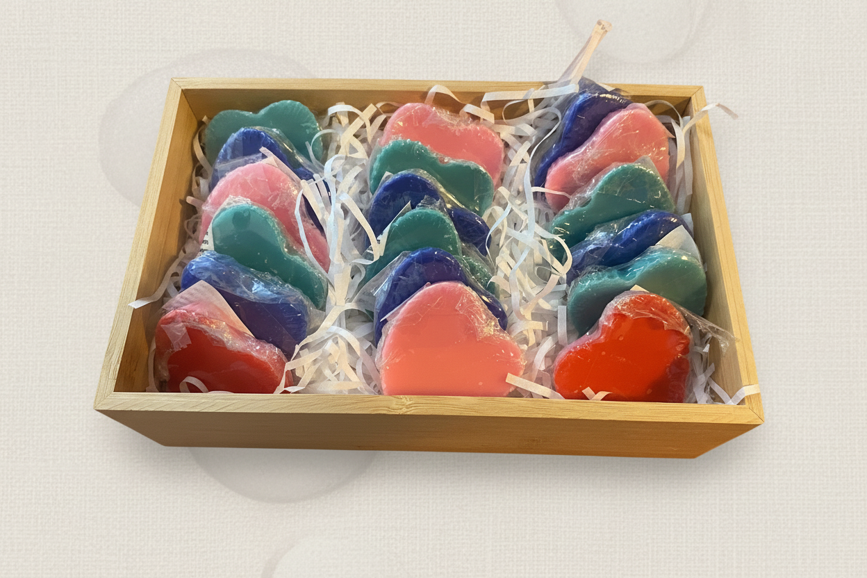 Heart-Shaped All-Natural Beeswax & Soy Wax Melts