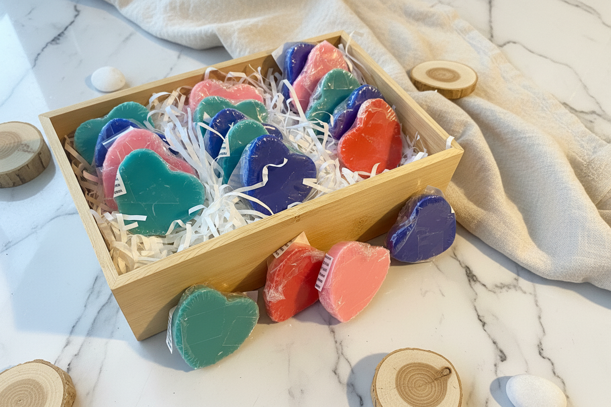 Heart-Shaped All-Natural Beeswax & Soy Wax Melts
