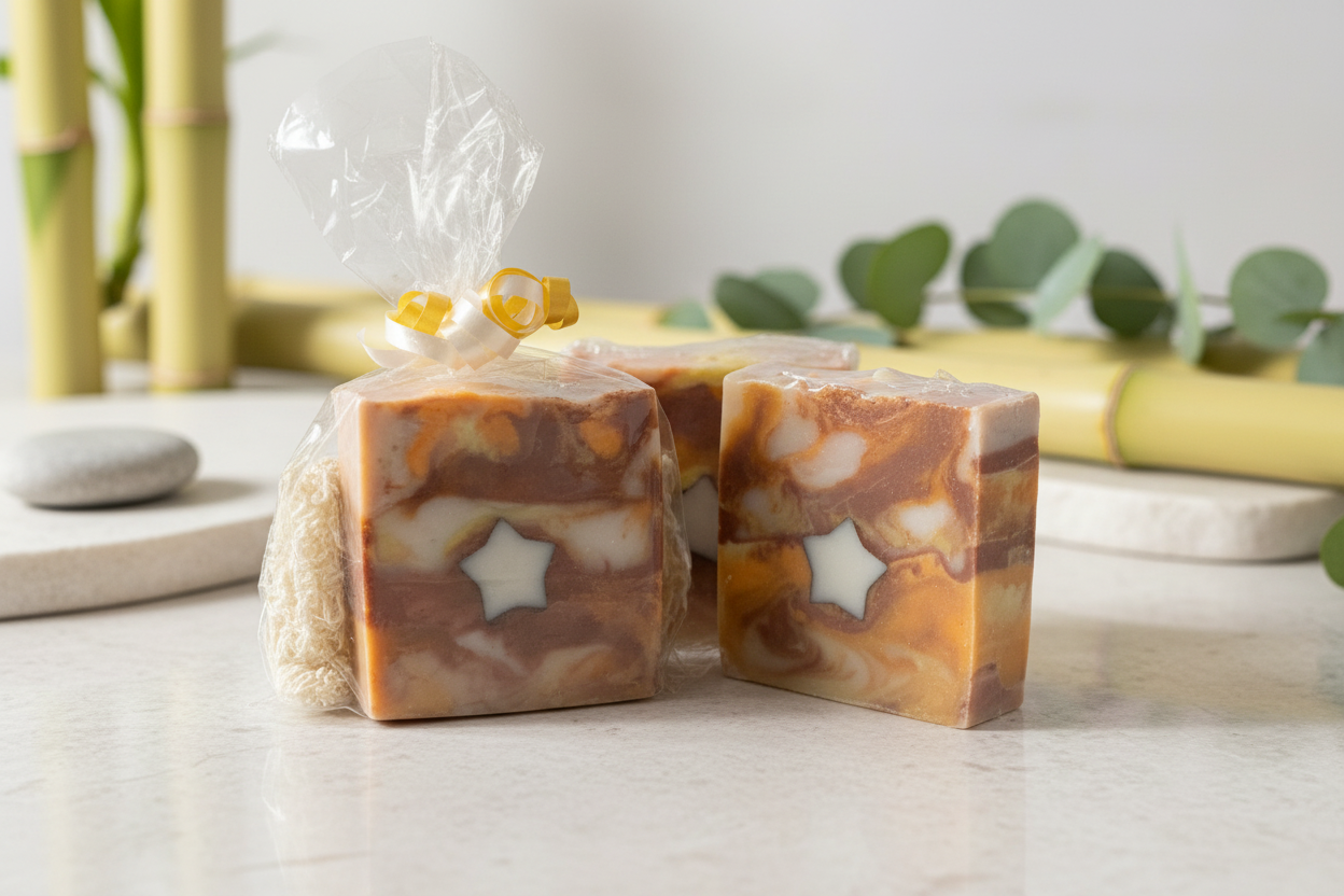 2pk Citrus Galaxy Shea Butter Oatmeal Soap Bars