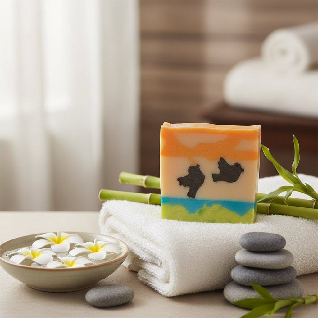 Artisan soap spa setting