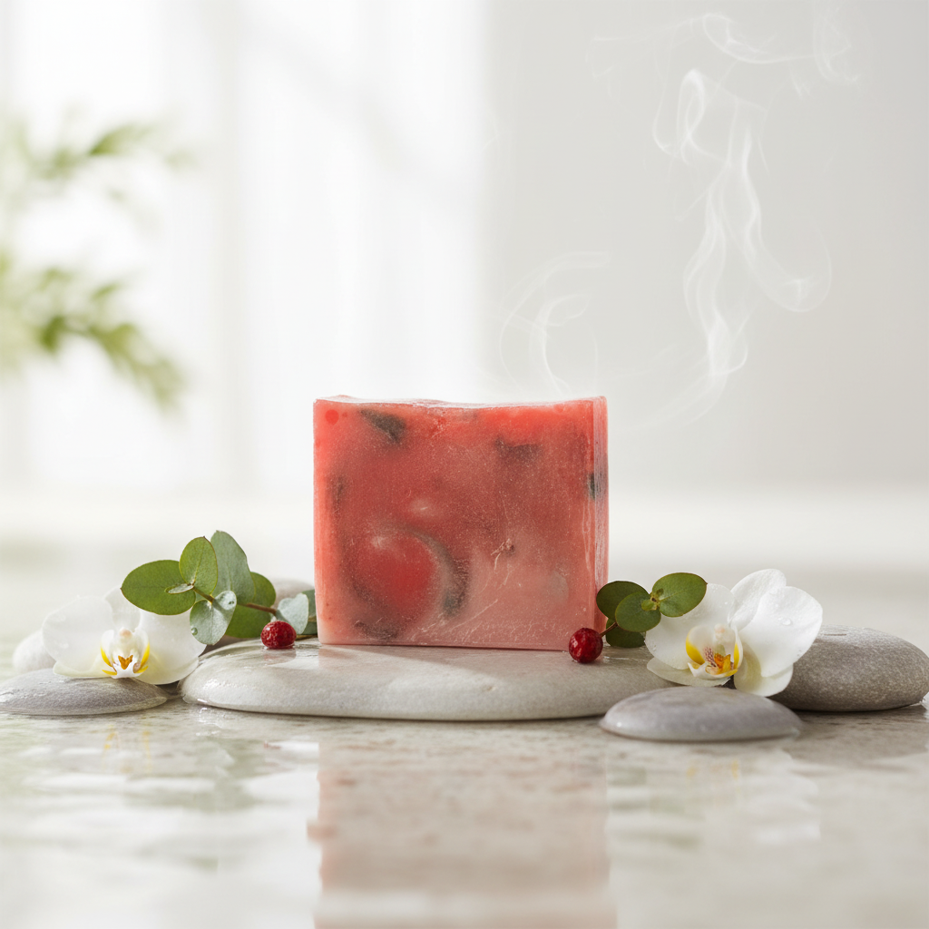 2pk Velvet Botanica - Handcrafted Cranberry - Shea Butter Soap Bar