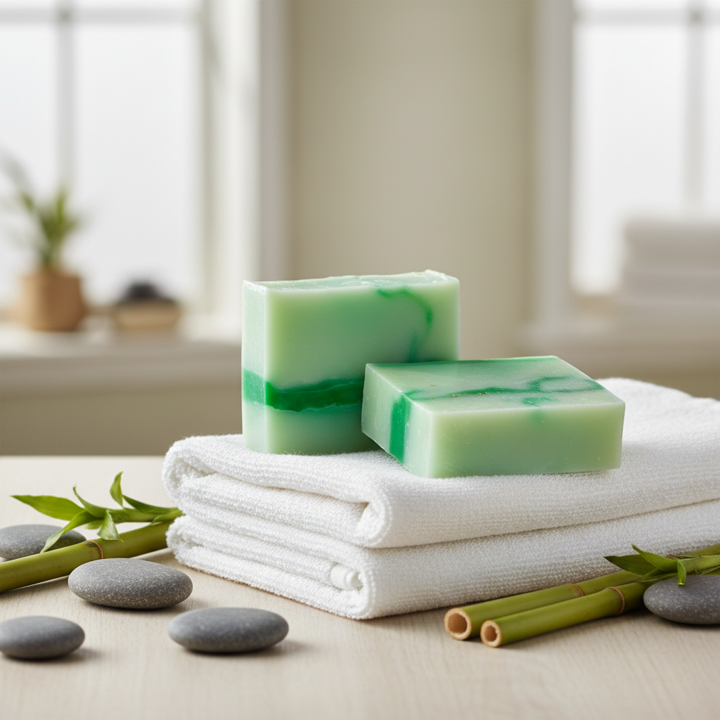 Hempseed oil soap spa setting