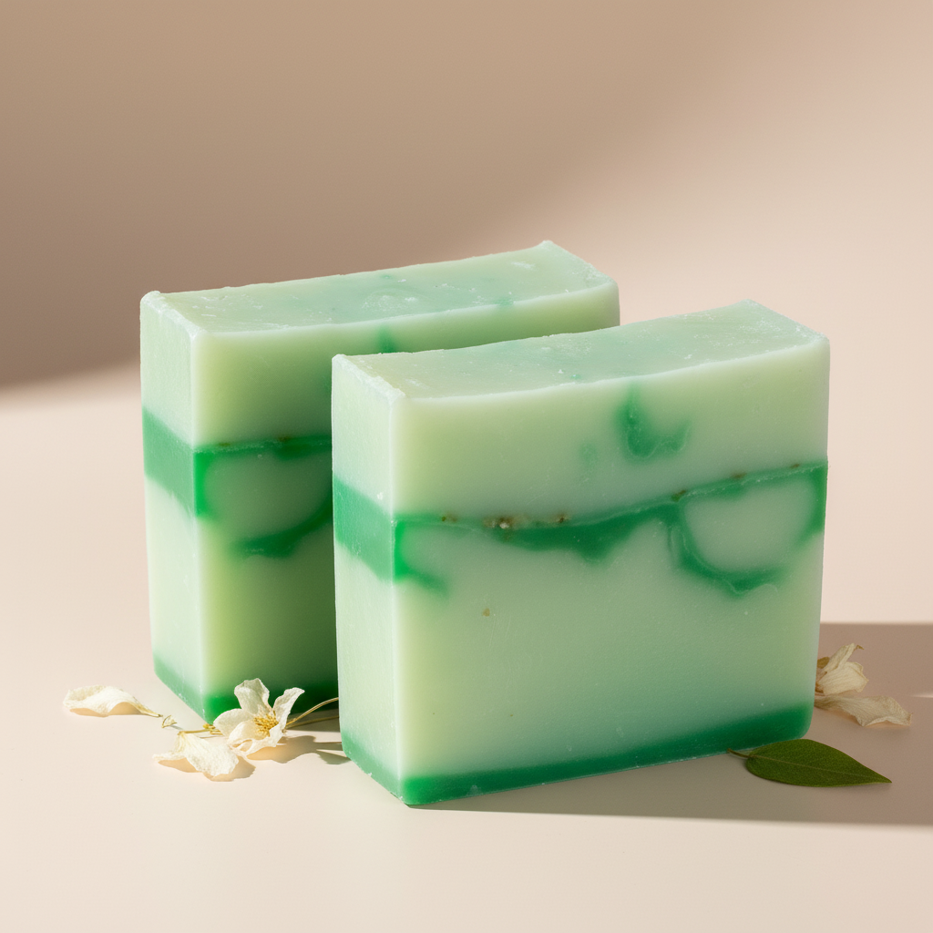 Hempseed oil soap with clean background