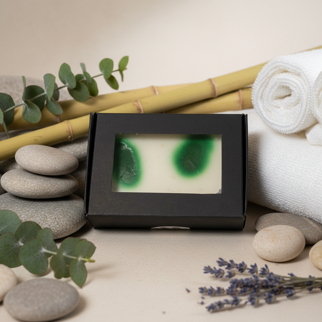 Soap with spa background