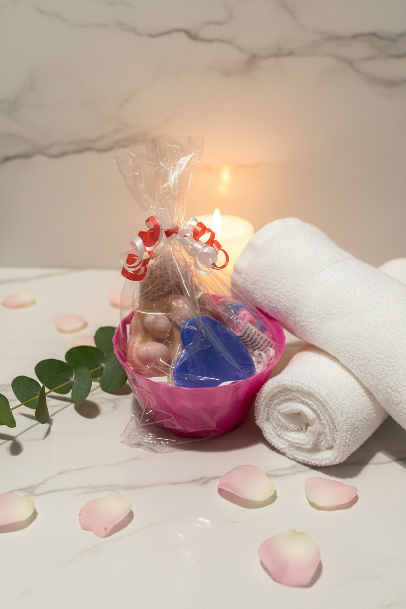 Spa-Inspired Pink Cup Gift Set 2