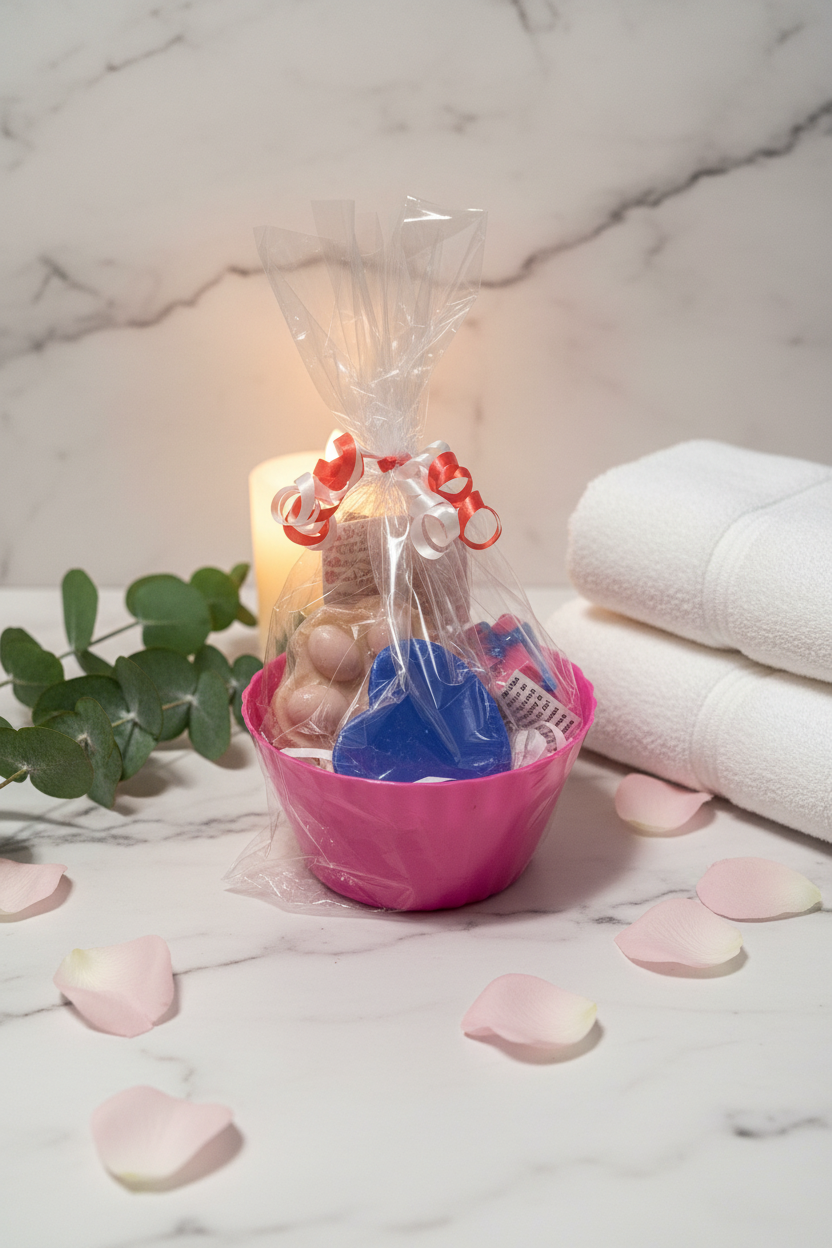 Spa-Inspired Pink Cup Gift Set