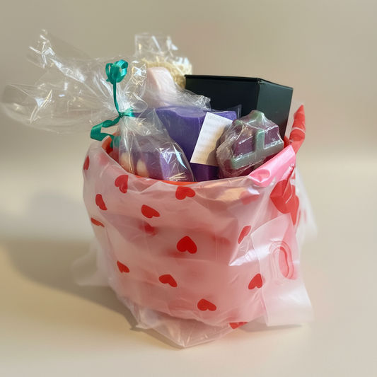 Valentine gift basket clean
