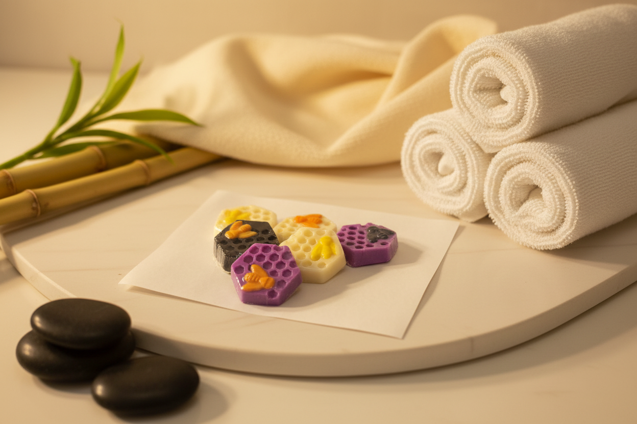 Warm spa background - honeycomb melts 1