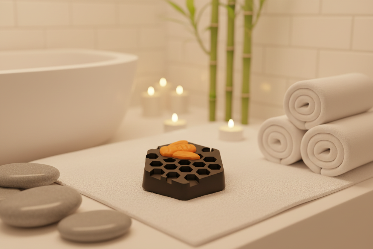 Warm spa background - single honeycomb
